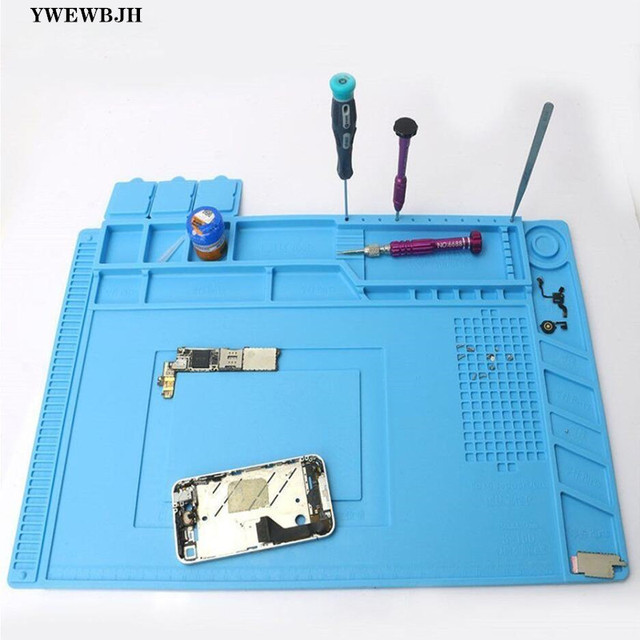 Anti-Heat Silicone Pad Soldering Cell Phone Repair Platform Desk Mat for  BGA Heat Insulation Silicone